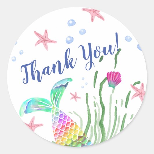 Sticker Rond Sous Nom personnalisé de la mer (Devant)