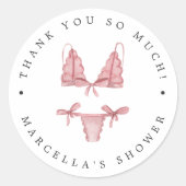 Sticker Rond Sous-vêtements et palomas lingerie Merci (Devant)