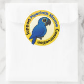 Sticker Rond Soutenez Hyacinth Macaw Conservation (Sac)