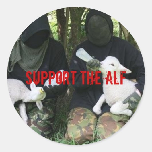 Sticker Rond Soutenez l'ALF (Devant)