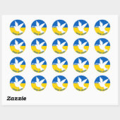 Sticker Rond Soutenez l'Autocollant rond Ukraine (Feuille)