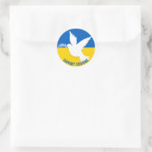 Sticker Rond Soutenez l'Autocollant rond Ukraine (Sac)