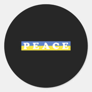 Sticker Rond Soutenez l'Ukraine et la paix dans le monde avec l