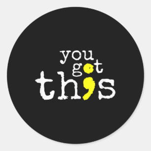 Sticker Rond Soutenir la sensibilisation au suicide