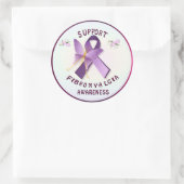 Sticker Rond Soutenir la sensibilisation aux fibromyalgis (Sac)