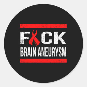STICKER ROND SOUTENIR LE T-SHIRT DE SENSIBILISATION DU CERVEAU 