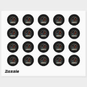 Sticker Rond Soutenir les Amérindiens (Feuille)
