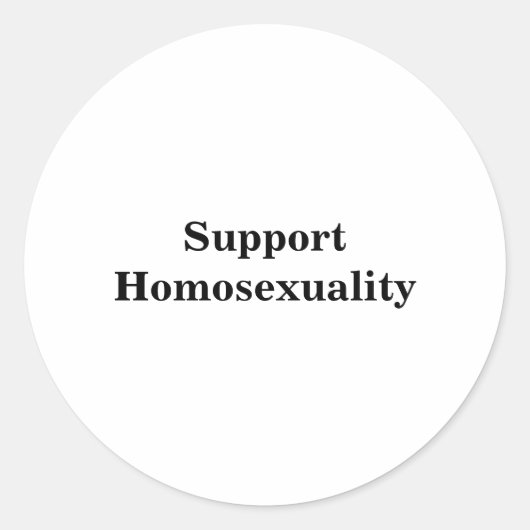 Sticker Rond Soutenir l'homosexualité (Devant)