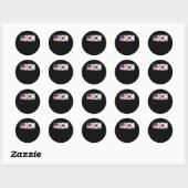 Sticker Rond South Korean American Flag (Feuille)