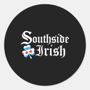 Sticker Rond South Side Irish Chicago Green Jour de la Saint Pa