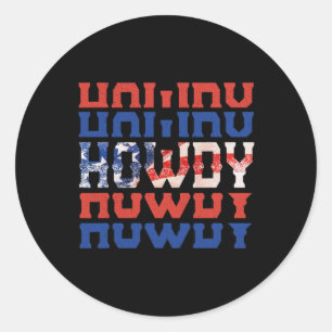 Sticker Rond Southern Western Girl Country 4 juillet