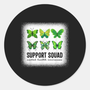 Sticker Rond Soutien à la sensibilisation à la santé mentale de