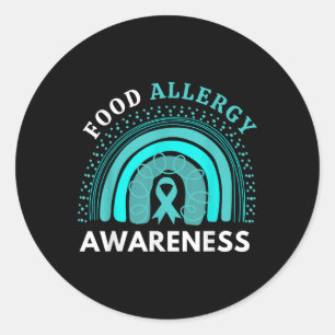 Sticker Rond Soutien à la sensibilisation aux allergies aliment