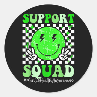Sticker Rond Soutien à la sensibilisation en santé mentale Équi