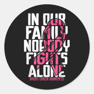 Sticker Rond Soutien au cancer du sein Sensibilisation au cance