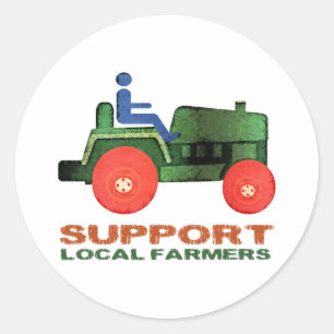 Sticker Rond Soutien aux agriculteurs