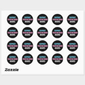 Sticker Rond Soutien aux droits transgenres (Feuille)