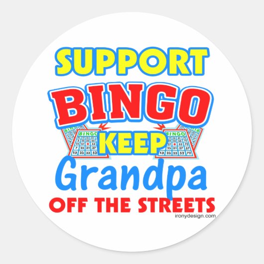 Sticker Rond Soutien Bingo Grand (Devant)
