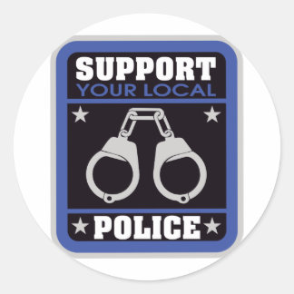 Sticker Rond Soutien de la police locale