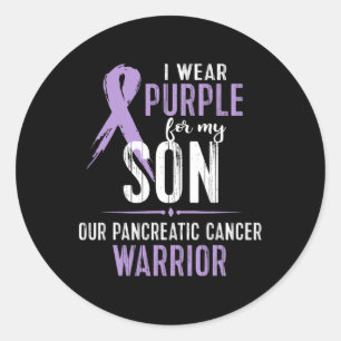 Sticker Rond Soutien de sensibilisation au cancer pancréatique
