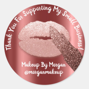 Sticker Rond Soutien du Merci maquillage des petites entreprise