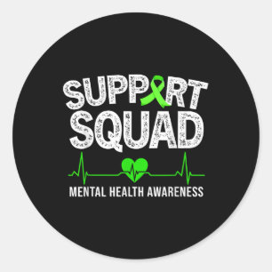 Sticker Rond Soutien en santé mentale Équipe de sensibilisation