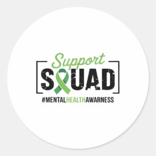 Sticker Rond Soutien Équipe Tournesol Cheveux Santé mentale
