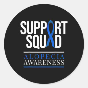 Sticker Rond Soutien Escadron Alopécie Sensibilisation Perte de