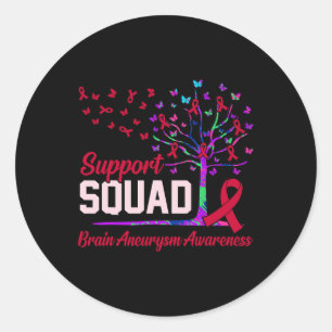 Sticker Rond Soutien Escadron Cerveau Aneurie Mois de sensibili