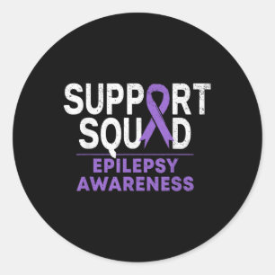 Sticker Rond Soutien Escadron Epilepsie Sensibilisation Mois Fa
