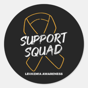 Sticker Rond Soutien Escadron Leucémie Sensibilisation Ruban Le
