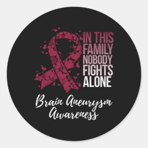 Sticker Rond Soutien familial Sensibilisation à l'neurysme céré