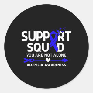 Sticker Rond Soutien Guerrier de l'équipe Alopécie