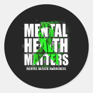 Sticker Rond Soutien Mois de sensibilisation à la santé mentale