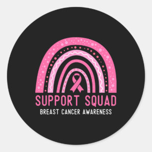 Sticker Rond Soutien Squad Sensibilisation au cancer du sein Ru