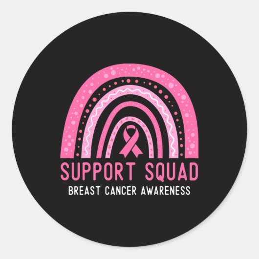 Sticker Rond Soutien Squad Sensibilisation au cancer du sein Ru (Devant)