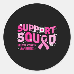 Sticker Rond Soutien Squad Sensibilisation au cancer du sein Ru