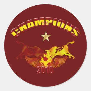 Sticker Rond Soutient les taureaux espagnols 2010 de toro