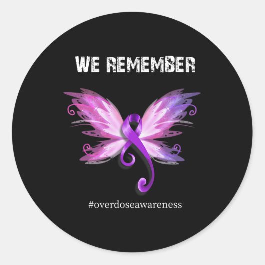 Sticker Rond Souvenez-vous de la journée de sensibilisation aux (Devant)