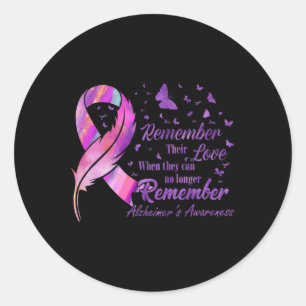 Sticker Rond Souvenez-vous de leur amour La conscience d'Alzhei