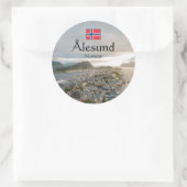 Sticker Rond Souvenir d'Alesund (Sac)