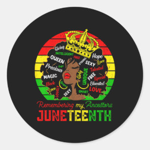 Sticker Rond Souvenir de mes ancêtres JunetDix Célébrer Blac