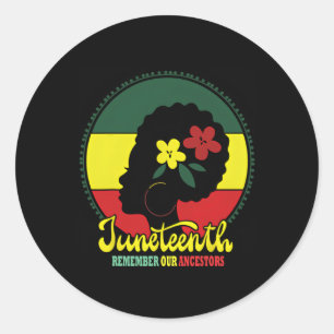 Sticker Rond Souvenir de mes ancêtres JunetDix Célébrer Blac