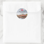 Sticker Rond Souvenir de Norvège (Sac)