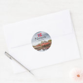Sticker Rond Souvenir de Norvège (Enveloppe)