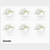 Sticker Rond Souvenir floral (Feuille)