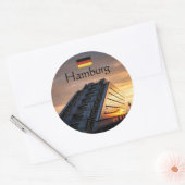 Sticker Rond Souvenir Hambourg (Enveloppe)