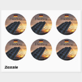 Sticker Rond Souvenir Hambourg (Feuille)