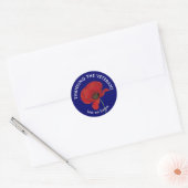 Sticker Rond Souvenir | Jour de l'armistice | VÉTÉRANS | Poppy (Enveloppe)
