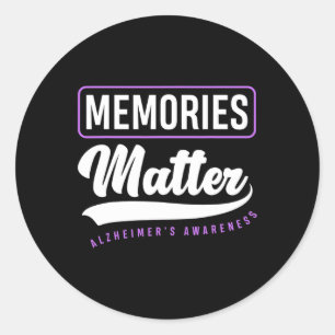Sticker Rond Souvenirs importants Alzheimer Supporter Alzheimer